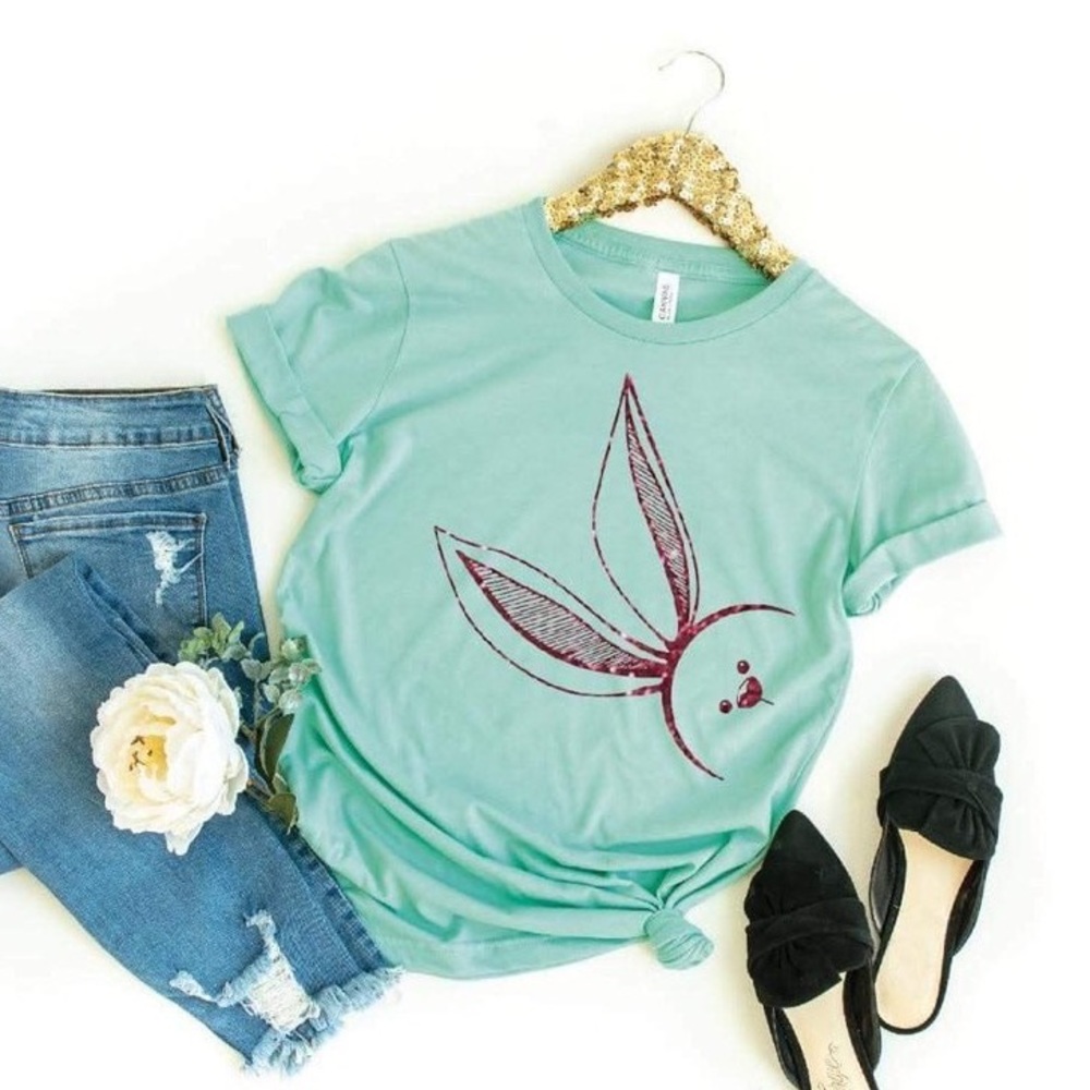 Peekaboo BUNNY short sleeve shirt (perfect for Easter / Spring!)